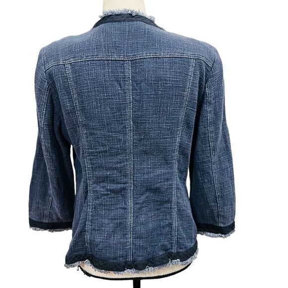 Schneiders Salzburg Designer Chambray Jean Blazer jacket Size 8 - Picture 4 of 6